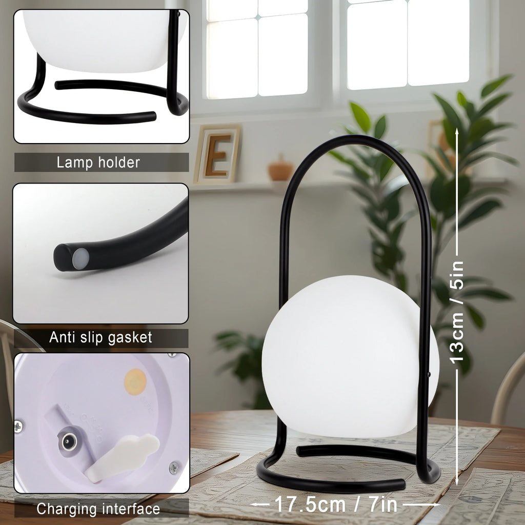 Portable waterproof Rechargeable Table Lamp 2600mAh