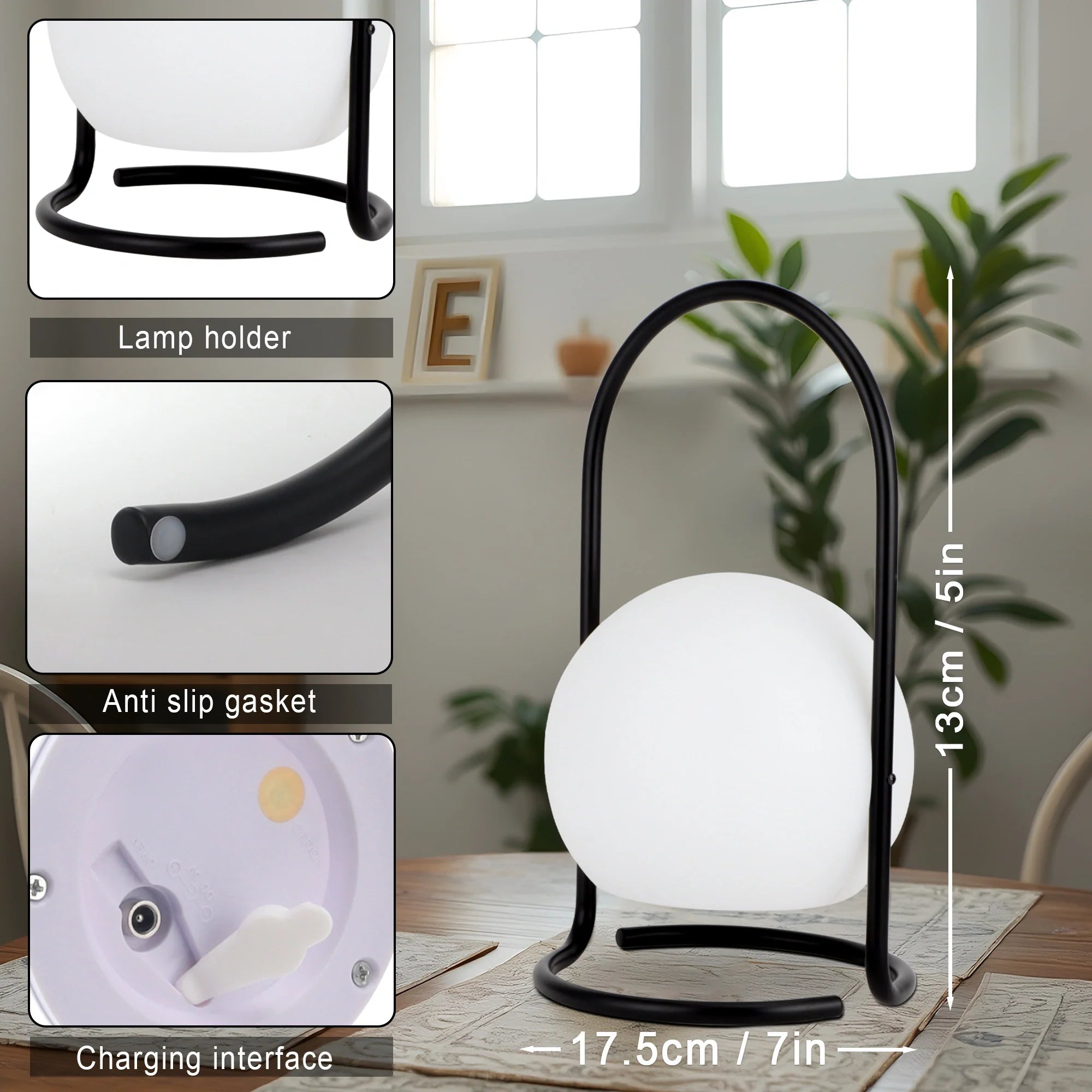 Portable waterproof Rechargeable Table Lamp 2600mAh