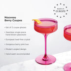 Réserver les verres à cocktail Nouveau Crystal Coupe en coloris Baie (lot de 2)