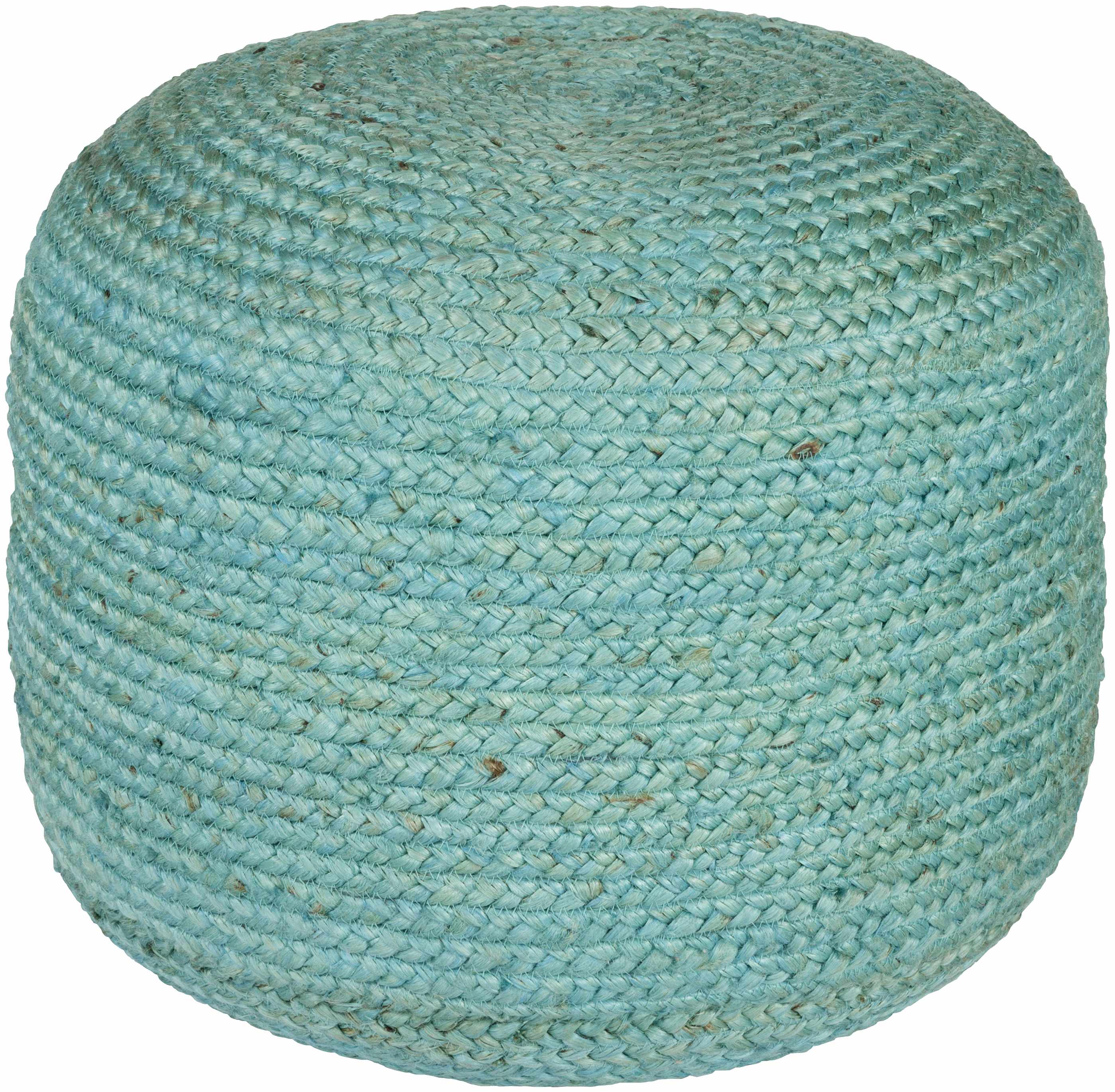 Pouf en jute tricoté Jenkinjones Aqua