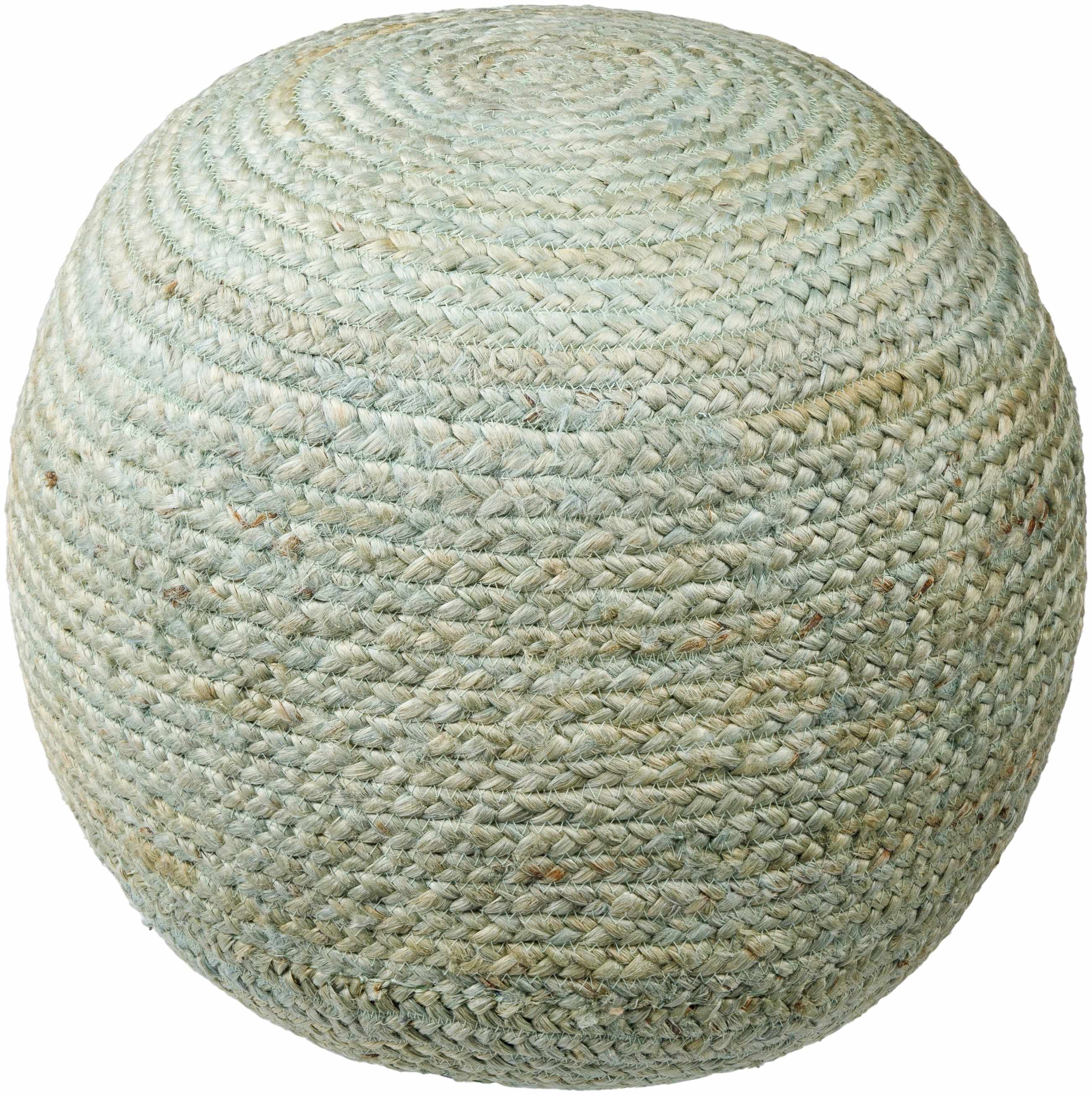Pouf en jute tricoté Jenkinjones Aqua