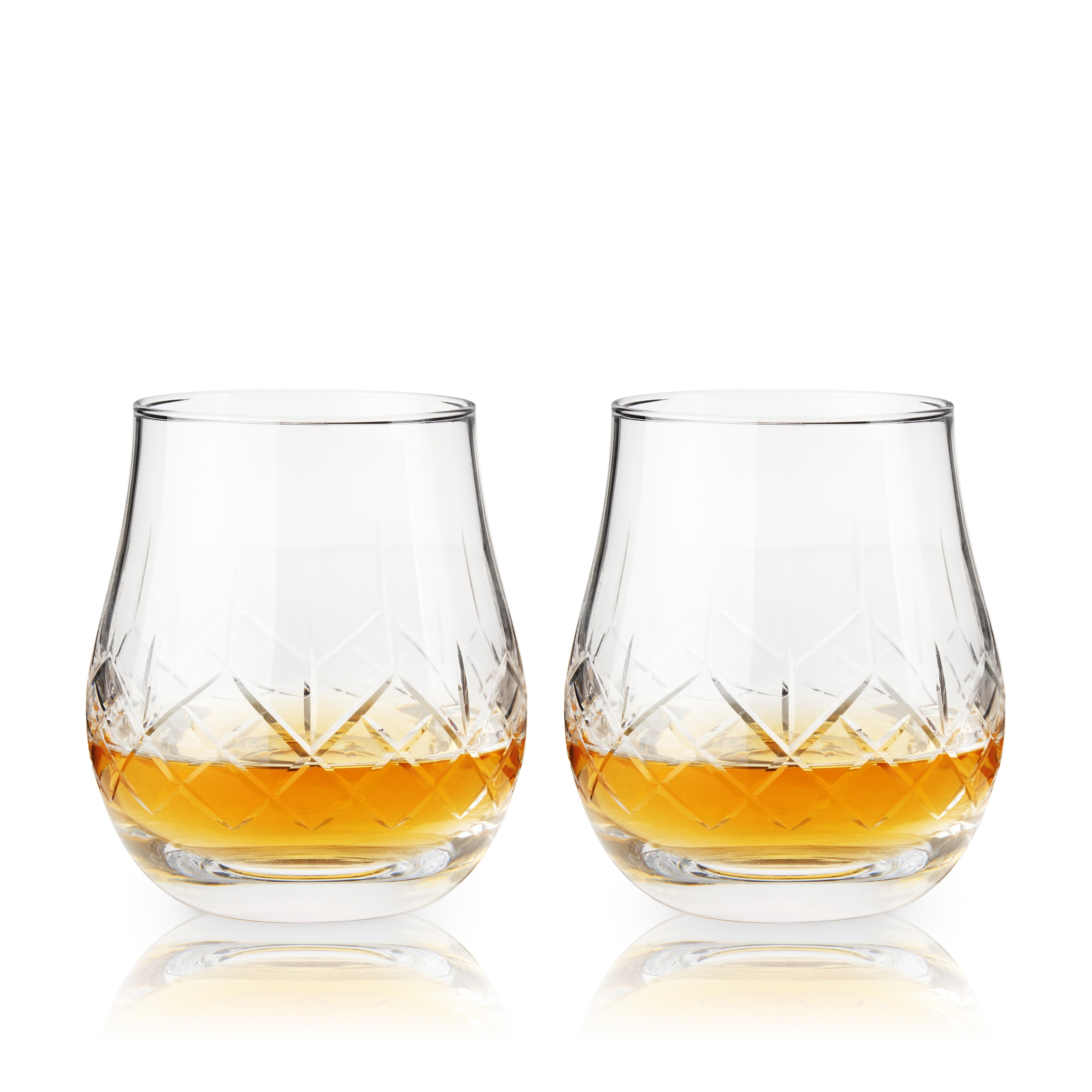 Admiral Crystal Whiskey Heavyweight Glasses Set of 2