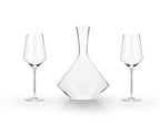 Raye Angled Crystal Bordeaux Decanter & Wine Glass Set