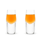 Raye Verres à shot en cristal à fond épais - Lot de 2