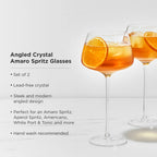 Lot de 2 verres à spritz Amaro Raye en cristal biseauté