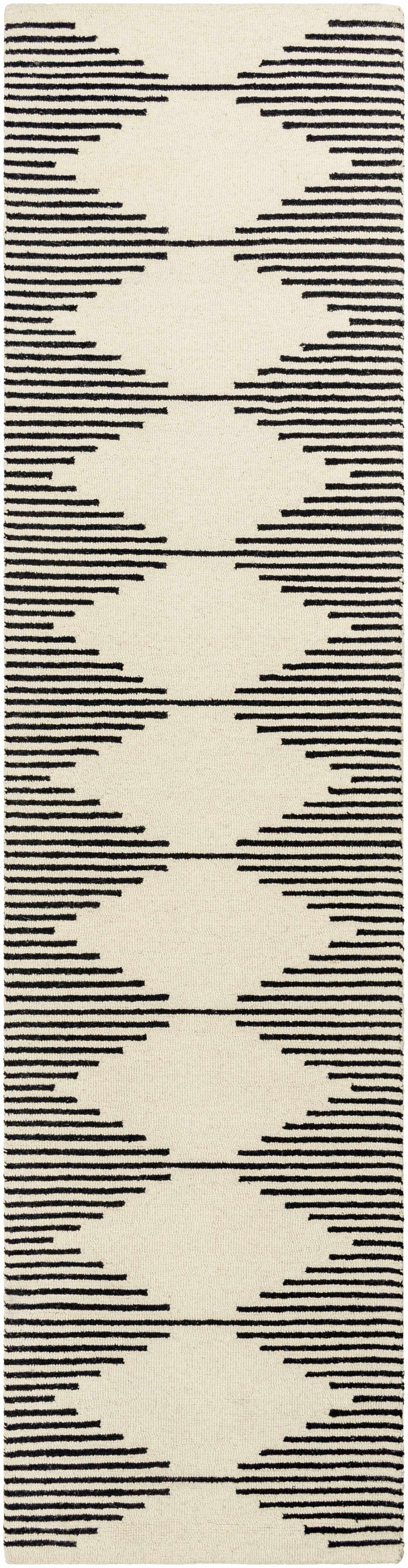 Rug with geometric pattern on a plain background