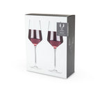 Lot de 2 verres à pied en cristal biseautés Raye